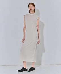 【ATON/エイトン】FRESCA NUBUCK TANK TOP DRESS/ヌバックタンクトップドレス/ノースリーブワンピース
