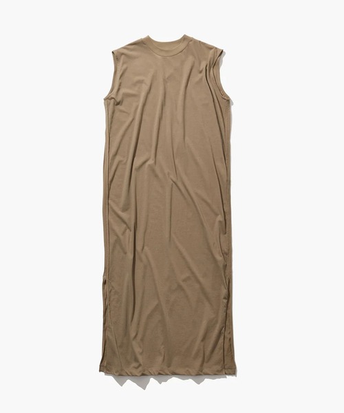 ATON（エイトン）の「【ATON/エイトン】FRESCA NUBUCK TANK TOP DRESS/ヌバックタンクトップドレス/ノースリーブワンピース（ワンピース・レディース・ベージュ/チャコールグレー/オフホワイト・2/1）」の10枚目の写真