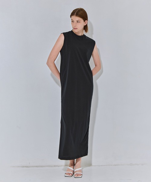 ATON（エイトン）の「【ATON/エイトン】FRESCA NUBUCK TANK TOP DRESS/ヌバックタンクトップドレス/ノースリーブワンピース（ワンピース・レディース・ベージュ/チャコールグレー/オフホワイト・2/1）」の16枚目の写真
