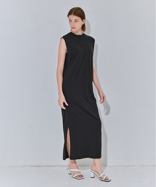 ATON（エイトン）の「【ATON/エイトン】FRESCA NUBUCK TANK TOP DRESS/ヌバックタンクトップドレス/ノースリーブワンピース（ワンピース・レディース・ベージュ/チャコールグレー/オフホワイト・2/1）」の15枚目の写真