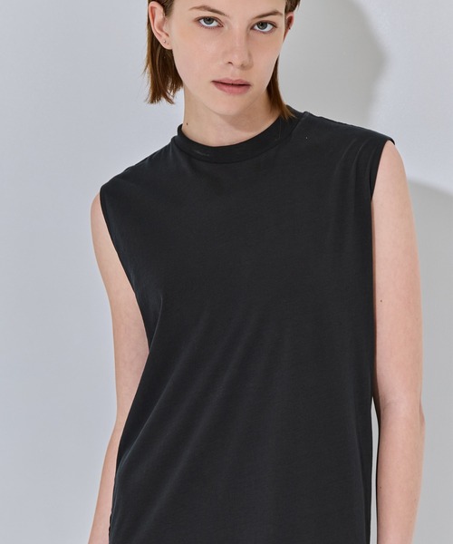 ATON（エイトン）の「【ATON/エイトン】FRESCA NUBUCK TANK TOP DRESS/ヌバックタンクトップドレス/ノースリーブワンピース（ワンピース・レディース・ベージュ/チャコールグレー/オフホワイト・2/1）」の14枚目の写真