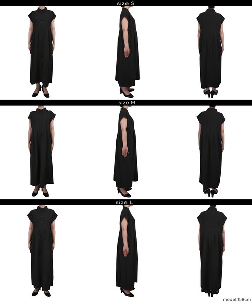 coca(coca)(コカ)の「サッカータック切替シャツワンピース(シャツワンピース・レディース・ストライプ/ブラック・L/M/S)」の16枚目の写真