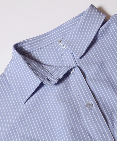 coca(coca)(コカ)の「サッカータック切替シャツワンピース(シャツワンピース・レディース・ストライプ/ブラック・L/M/S)」の17枚目の写真