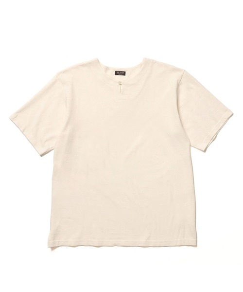 MR.OLIVE(ミスターオリーブ)の「【MR.OLIVE】88/12 VINTAGE MATERIAL /KEY NECK T-SHIRT(Tシャツ/カットソー・メンズ・ブラック/オフホワイト/ブラウン・L/M)」の9枚目の写真