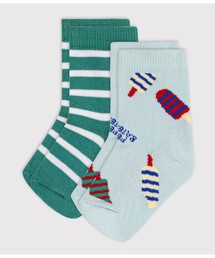 PETIT BATEAU | 柄入りソックス2枚組(ソックス/靴下)