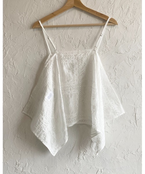 She's Closet(シーズクローゼット)の「花柄 刺繍 レース エンブロイダリー キャミソール ビスチェ ワイドパンツ セットアップ(セットアップ・レディース・オフホワイト/ブラック・FREE)」の22枚目の写真