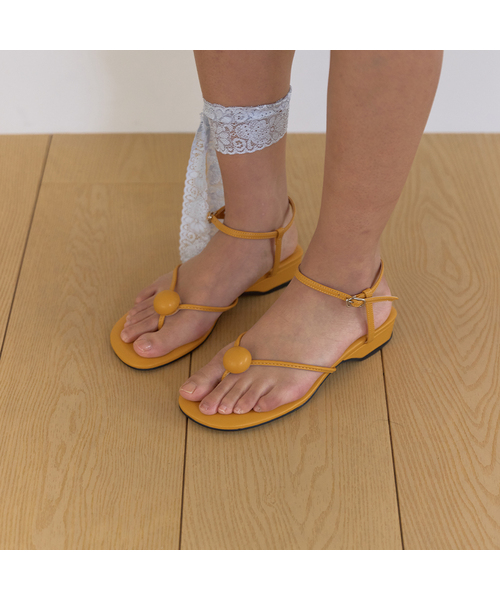 BYOTHERS（バイオザーズ）の「Sphere Linear Sandals（サンダル・レディース・ブラック/イエロー・23cm/23.5cm/24cm/24.5cm/25cm）」の2枚目の写真