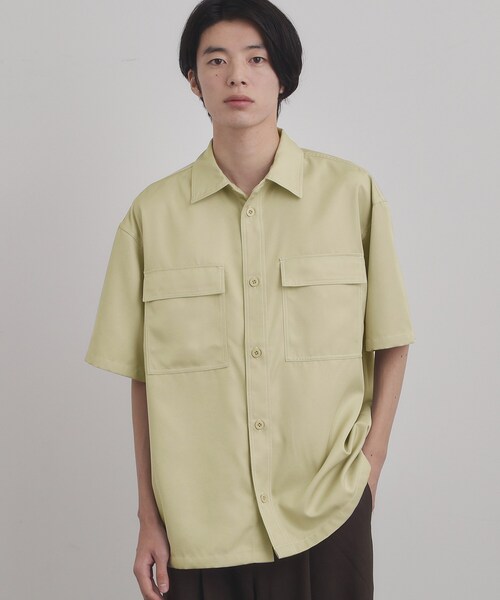 tk.TAKEO KIKUCHI（ティーケータケオキクチ）の「配色ステッチシャツ（シャツ/ブラウス・メンズ・ブルーグリーン/ブラック/ナチュラル・04/03/02）」の2枚目の写真