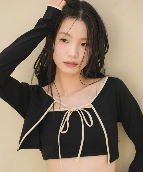 qung ビーナススイムウエアset セール】〈4wayの着こなしが可能◎お得な4点セット！〉バイカラー