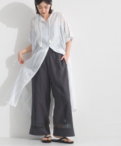 OMNES(オムネス)の「コットンレースイージーパンツ(その他パンツ・レディース・ホワイト/チャコールグレー/ブラック・FREE)」の17枚目の写真