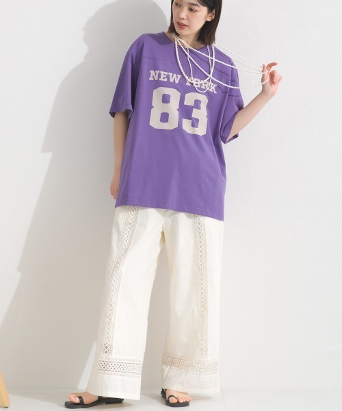 OMNES(オムネス)の「コットンレースイージーパンツ(その他パンツ・レディース・ホワイト/チャコールグレー/ブラック・FREE)」の7枚目の写真
