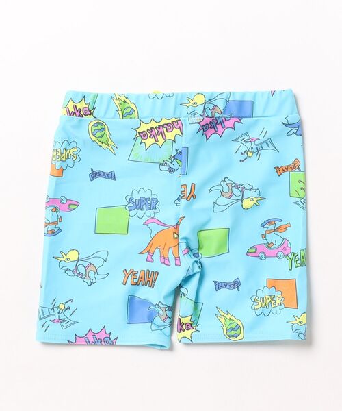 HAKKA KIDS（ハッカキッズ）の「スーパーディノヒーロー／ゲームシャークプリントスイムパンツ（UVカット）（水着・キッズ・グレー/ブルー・M/S）」の3枚目の写真