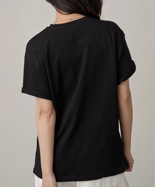 OFROOM(オフルーム)の「Dog Graphic Tee|ドッググラフィックTee(Tシャツ/カットソー・レディース・ホワイト/チャコールグレー/ブラック・FREE)」の9枚目の写真