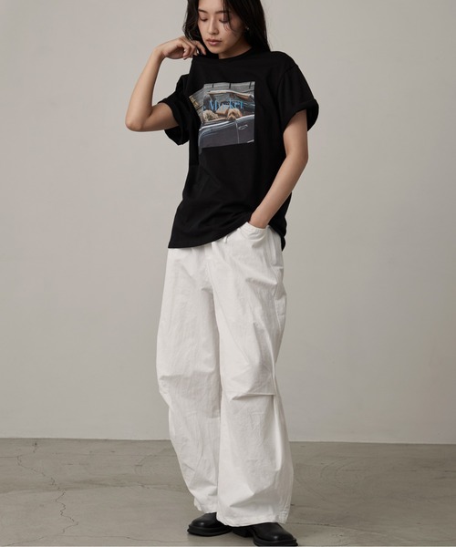 OFROOM(オフルーム)の「Dog Graphic Tee|ドッググラフィックTee(Tシャツ/カットソー・レディース・ホワイト/チャコールグレー/ブラック・FREE)」の11枚目の写真