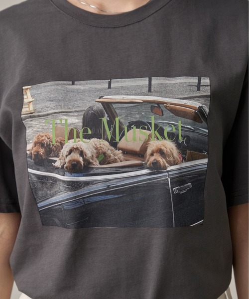 OFROOM(オフルーム)の「Dog Graphic Tee|ドッググラフィックTee(Tシャツ/カットソー・レディース・ホワイト/チャコールグレー/ブラック・FREE)」の17枚目の写真