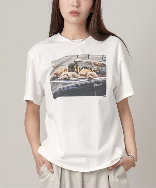 OFROOM(オフルーム)の「Dog Graphic Tee|ドッググラフィックTee(Tシャツ/カットソー・レディース・ホワイト/チャコールグレー/ブラック・FREE)」の22枚目の写真