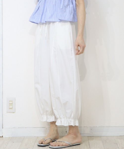 DISKEEN SURE(ディスキーンシュアー)の「360度可愛さ抜群!裾フリル バルーンパンツ ワイドパンツ(その他パンツ・レディース・ベージュ/ブラック/ホワイト・FREE)」の10枚目の写真