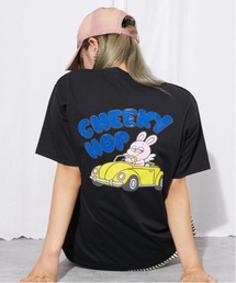 《うさぎキャラ×バックプリント》Ｔシャツ／ストリート×カジュアル／春夏／全3色