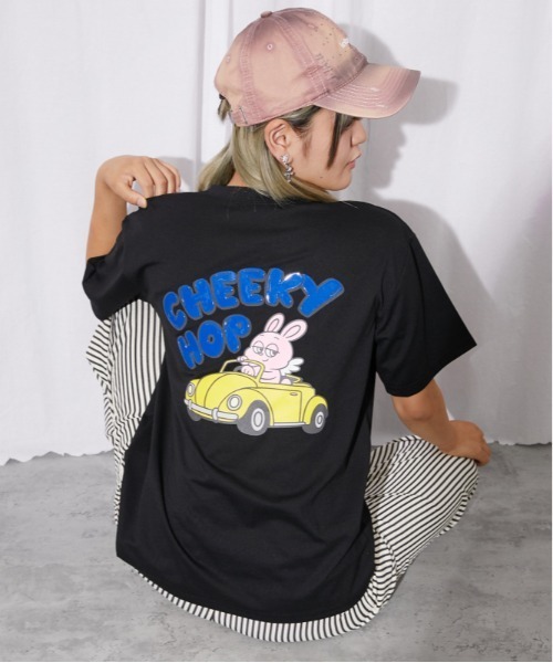 GORGE(ゴージ)の「《うさぎキャラ×バックプリント》Tシャツ/ストリート×カジュアル/春夏/全3色(Tシャツ/カットソー・レディース・ブラック/オフホワイト/チャコール・F)」の12枚目の写真
