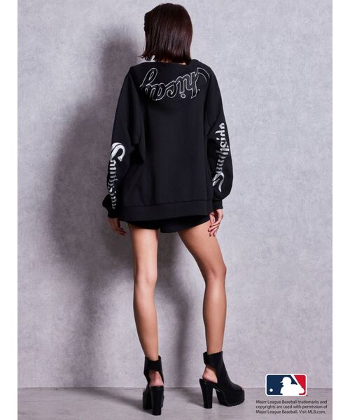 MLB（メジャーリーグベースボール）の「GYDA［MLB］bijou logo BIGパーカー【セットアップ着用可能】（パーカー・レディース・オフホワイト/ブラック/グレー・FREE）」の12枚目の写真