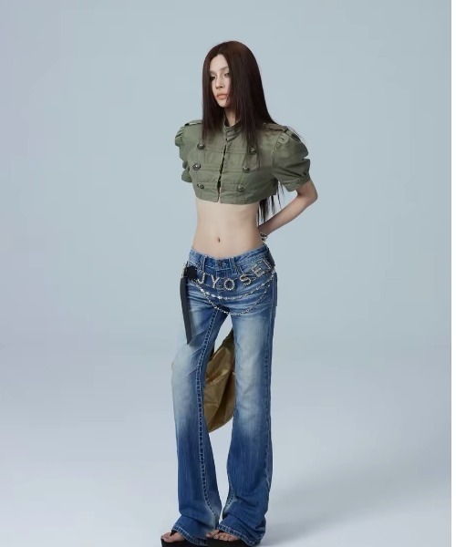 almo(アルモ)の「【LAMPOON】ナポレオンショートジャケット(その他アウター・レディース・グリーン・LARGE/MEDIUM/SMALL)」の3枚目の写真