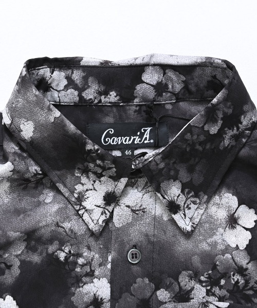 CavariA(キャバリア)の「『CavariA/キャバリア』花柄半袖シャツ(シャツ/ブラウス・メンズ・ブラック/ホワイト/ブラウン・L/M)」の8枚目の写真