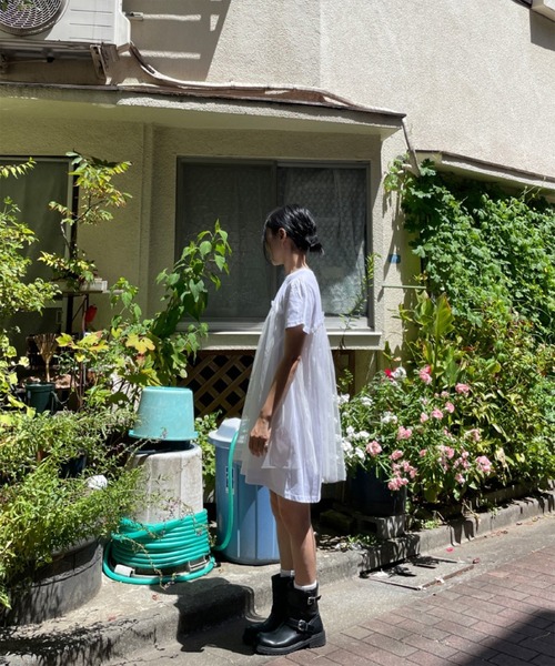 LYEON(リヨン)の「チュールレイヤードTシャツミニワンピース(ワンピース・レディース・チャコールグレー/オフホワイト/ブラック・FREE)」の20枚目の写真