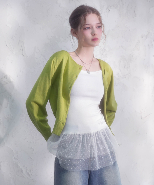 Vivacious(ビバシャス)の「エソルボートネックニットカーディガン_5Colors(カーディガン/ボレロ・レディース・ブラック/ブルー/アイボリー/オリーブ/レッド・SMALL/MEDIUM)」の10枚目の写真