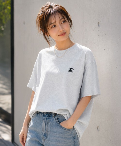 STARTER（スターター）の「STARTER スターター メンズTシャツ ワンポイントロゴ（Tシャツ/カットソー・メンズ・アッシュグレー/ホワイト/ブラック・M/L/XL）」の3枚目の写真