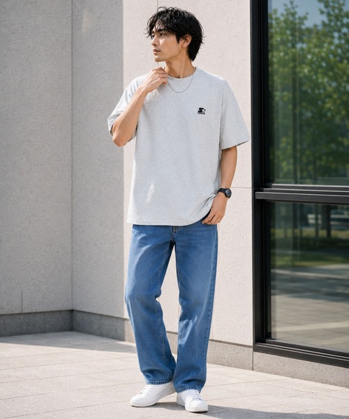 STARTER（スターター）の「STARTER スターター メンズTシャツ ワンポイントロゴ（Tシャツ/カットソー・メンズ・アッシュグレー/ホワイト/ブラック・M/L/XL）」の15枚目の写真