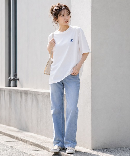 STARTER（スターター）の「STARTER スターター メンズTシャツ ワンポイントロゴ（Tシャツ/カットソー・メンズ・アッシュグレー/ホワイト/ブラック・M/L/XL）」の9枚目の写真