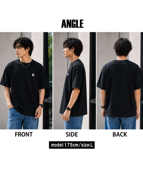 STARTER（スターター）の「STARTER スターター メンズTシャツ ワンポイントロゴ（Tシャツ/カットソー・メンズ・アッシュグレー/ホワイト/ブラック・M/L/XL）」の16枚目の写真