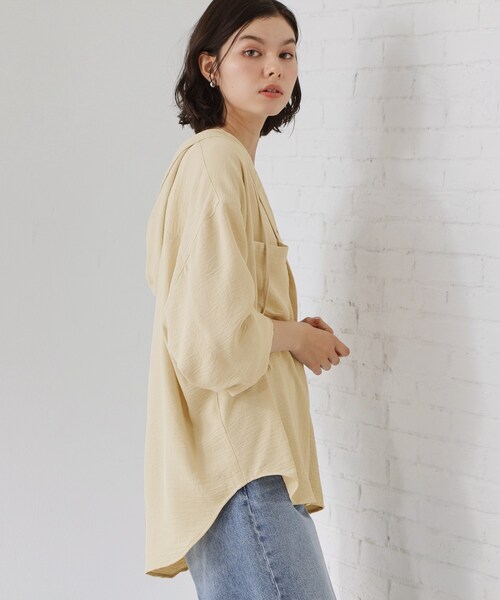 THE SHOP TK （ザ ショップ ティーケー ）の「【夏のUV対策に】ひんやり/UV/防しわ フーディシャツ（シャツ/ブラウス・レディース・ブラック/ダークブラウン/アイボリー・12/13）」の12枚目の写真