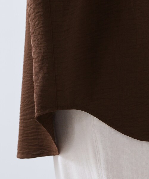 THE SHOP TK （ザ ショップ ティーケー ）の「【夏のUV対策に】ひんやり/UV/防しわ フーディシャツ（シャツ/ブラウス・レディース・ブラック/ダークブラウン/アイボリー・12/13）」の13枚目の写真