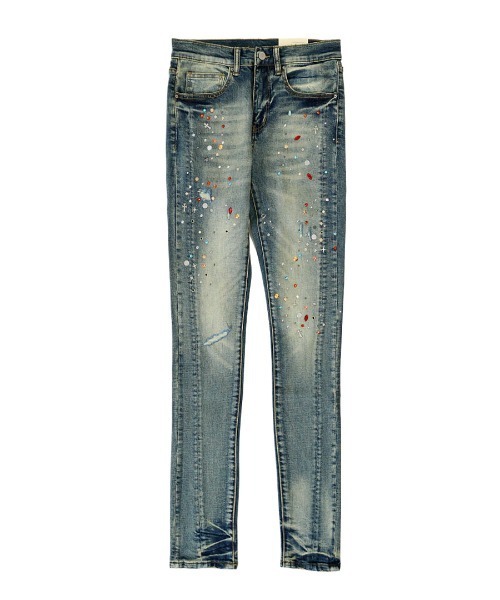 mnml（ミニマル）の「【mnml】SKINNY CRYSTAL DENIM [I] / 2カラー [26ML-SP612D]（デニムパンツ・メンズ・ブラック/ブルー・30/28/32/29/34/36/38）」の8枚目の写真