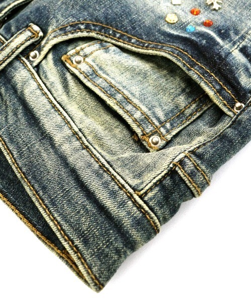mnml（ミニマル）の「【mnml】SKINNY CRYSTAL DENIM [I] / 2カラー [26ML-SP612D]（デニムパンツ・メンズ・ブラック/ブルー・30/28/32/29/34/36/38）」の14枚目の写真