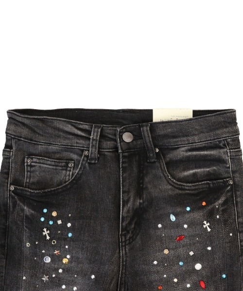 mnml（ミニマル）の「【mnml】SKINNY CRYSTAL DENIM [I] / 2カラー [26ML-SP612D]（デニムパンツ・メンズ・ブラック/ブルー・30/28/32/29/34/36/38）」の21枚目の写真