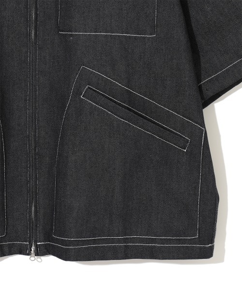 MODE COMMUTER（モードコミューター）の「[MC by HIDETAKA FUKUZONO  COLLECTION] DENIM OVER SHIRTS（デニムジャケット・メンズ・ネイビー・SMALL/MEDIUM/LARGE）」の4枚目の写真