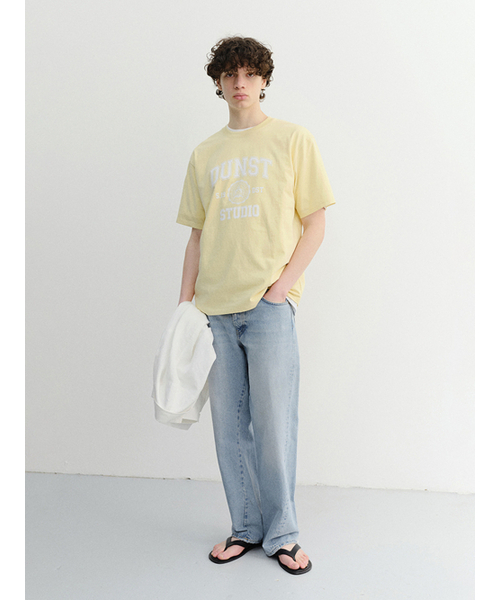 DUNST FOR MEN(ダンストフォーメン)の「CLASSIC LOGO T-SHIRT_UNISEX_UDTS6B139_LEMON(Tシャツ/カットソー・メンズ・ライム・XX-LARGE/X-LARGE/LARGE/X-SMALL/MEDIUM/SMALL)」の2枚目の写真