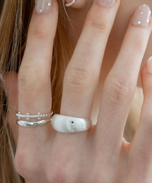 DUO STAR RING SILVER