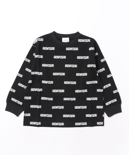 GROOVY COLORS(グルービーカラーズ)の「GC All-over print L/S Tee(Tシャツ/カットソー・キッズ・カーキ/ブラック・115cm/125cm)」の4枚目の写真