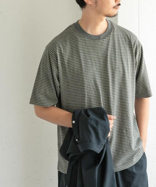 FORK&SPOON(フォークアンドスプーン)の「FORK&SPOON ヴィンテージボーダーTシャツ(Tシャツ/カットソー・メンズ・イエロー系その他/グレー系その他/ブルー系その他・5/4)」の1枚目の写真
