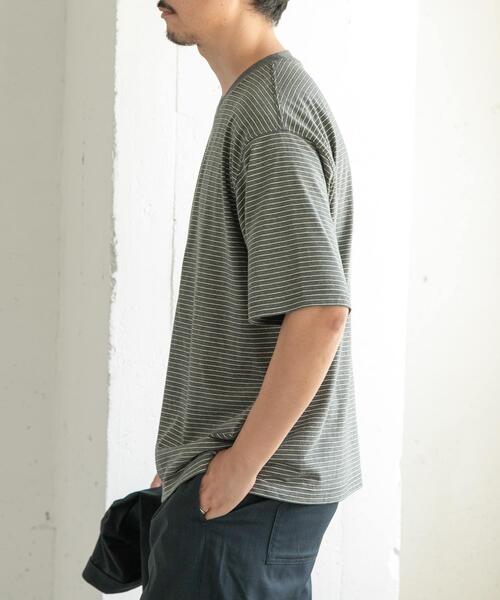 FORK&SPOON(フォークアンドスプーン)の「FORK&SPOON ヴィンテージボーダーTシャツ(Tシャツ/カットソー・メンズ・イエロー系その他/グレー系その他/ブルー系その他・5/4)」の8枚目の写真