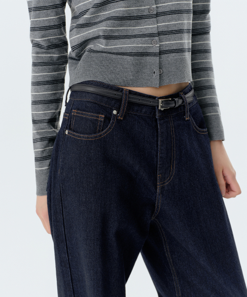 MUSINSA STANDARD WOMAN（ムシンサスタンダードウーマン）の「ウィメンズエッセンシャルワイドデニムパンツ[ディープインディゴ]（デニムパンツ・レディース・その他・24/25/26/27/28/29/30/23/32）」の5枚目の写真