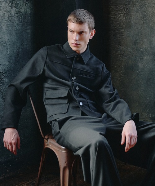 Regen Glanz（レーゲングランツ）の「Asymmetric Faux Double Pocket Jacket / アシメントリックフェイクダブルポケットジャケット（ブルゾン・メンズ・ブラック・MEDIUM/LARGE/SMALL）」の22枚目の写真