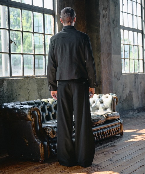 Regen Glanz（レーゲングランツ）の「Asymmetric Faux Double Pocket Jacket / アシメントリックフェイクダブルポケットジャケット（ブルゾン・メンズ・ブラック・MEDIUM/LARGE/SMALL）」の12枚目の写真