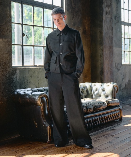 Regen Glanz（レーゲングランツ）の「Asymmetric Faux Double Pocket Jacket / アシメントリックフェイクダブルポケットジャケット（ブルゾン・メンズ・ブラック・MEDIUM/LARGE/SMALL）」の13枚目の写真