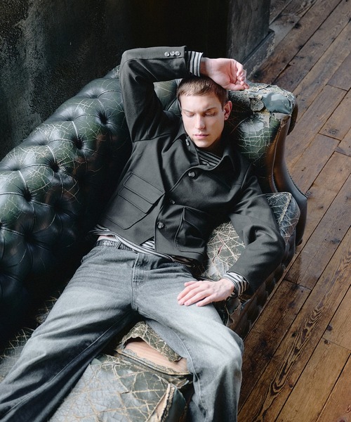 Regen Glanz（レーゲングランツ）の「Asymmetric Faux Double Pocket Jacket / アシメントリックフェイクダブルポケットジャケット（ブルゾン・メンズ・ブラック・MEDIUM/LARGE/SMALL）」の21枚目の写真