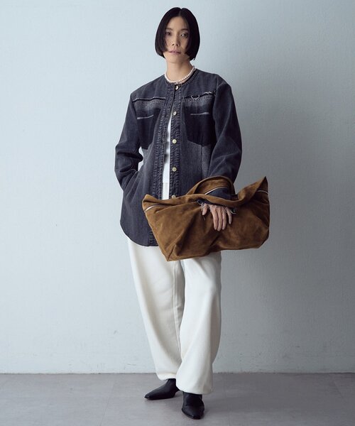 Whim Gazette(ウィムガゼット)の「【LITKOVSKA】別注ZIP BAG(ハンドバッグ・レディース・キャメル・FREE)」の2枚目の写真