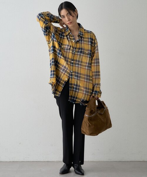 Whim Gazette(ウィムガゼット)の「【LITKOVSKA】別注ZIP BAG(ハンドバッグ・レディース・キャメル・FREE)」の3枚目の写真